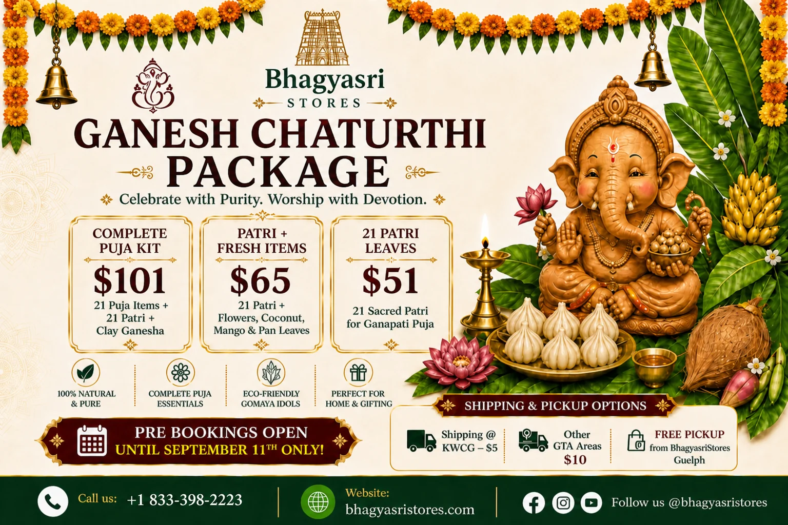 Ganesh Chaturthi festival puja kits and samagri — BhagyaSri Stores